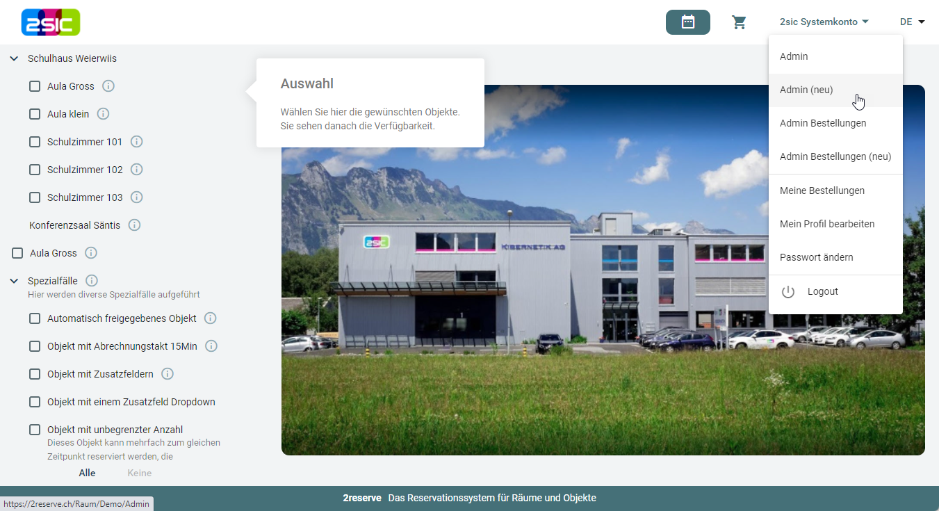 01 Neues Admin UI testen